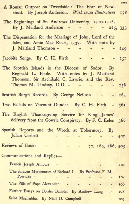 The Scottish Review and The Scottish Historical Review